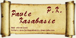 Pavle Kasabašić vizit kartica
